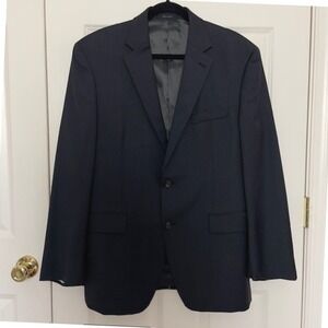 Lauren Ralph Lauren 42R Gray w/ Blue Pinstripe Wool Blazer Sport Coat Jacket